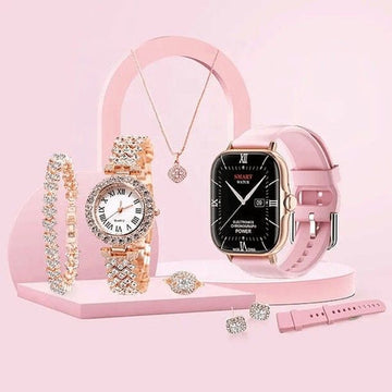 A58 Plus Smart Watch & Luxury Jewelry Gift Set