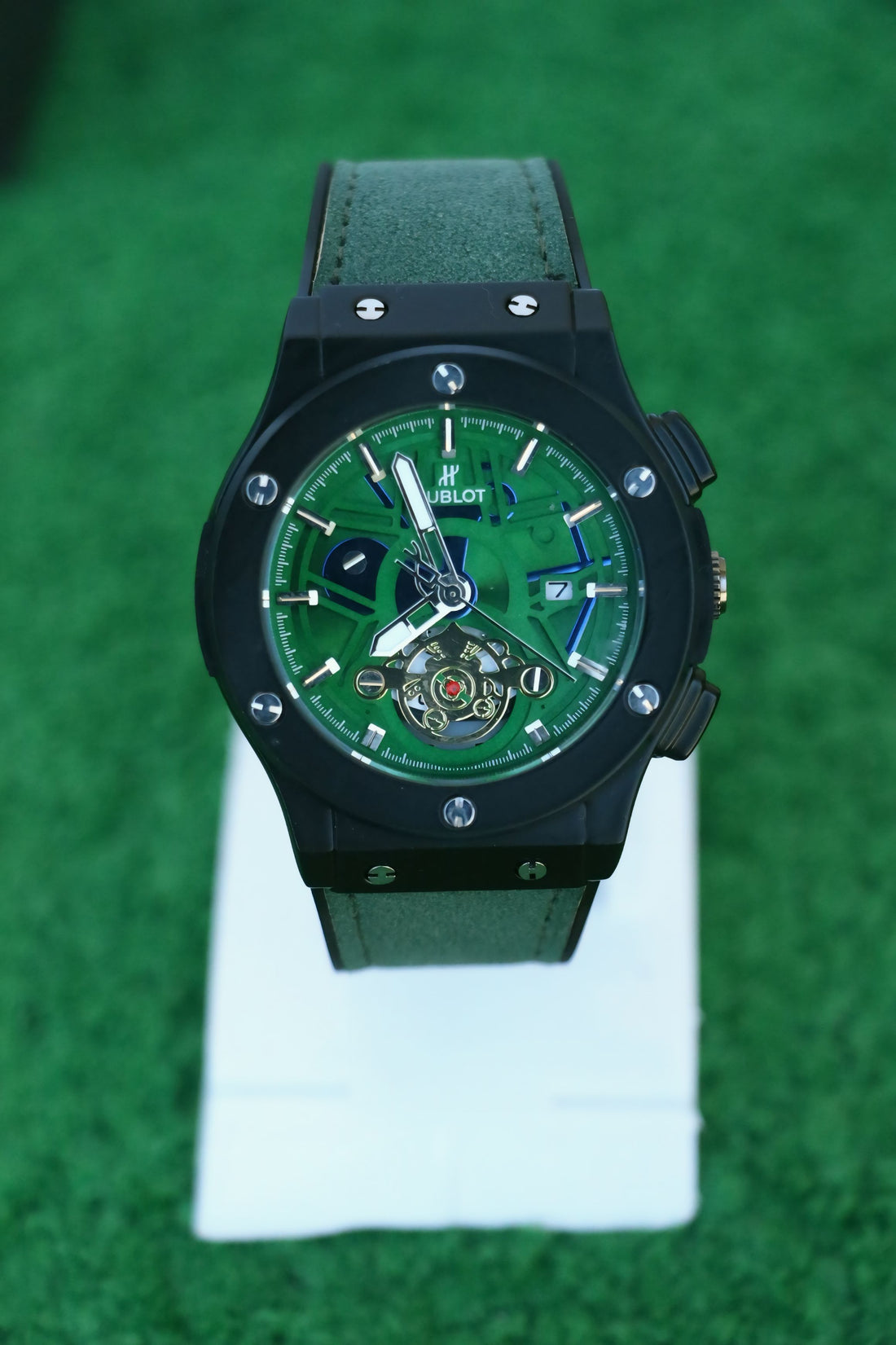 Hublot Green Skeleton Dial