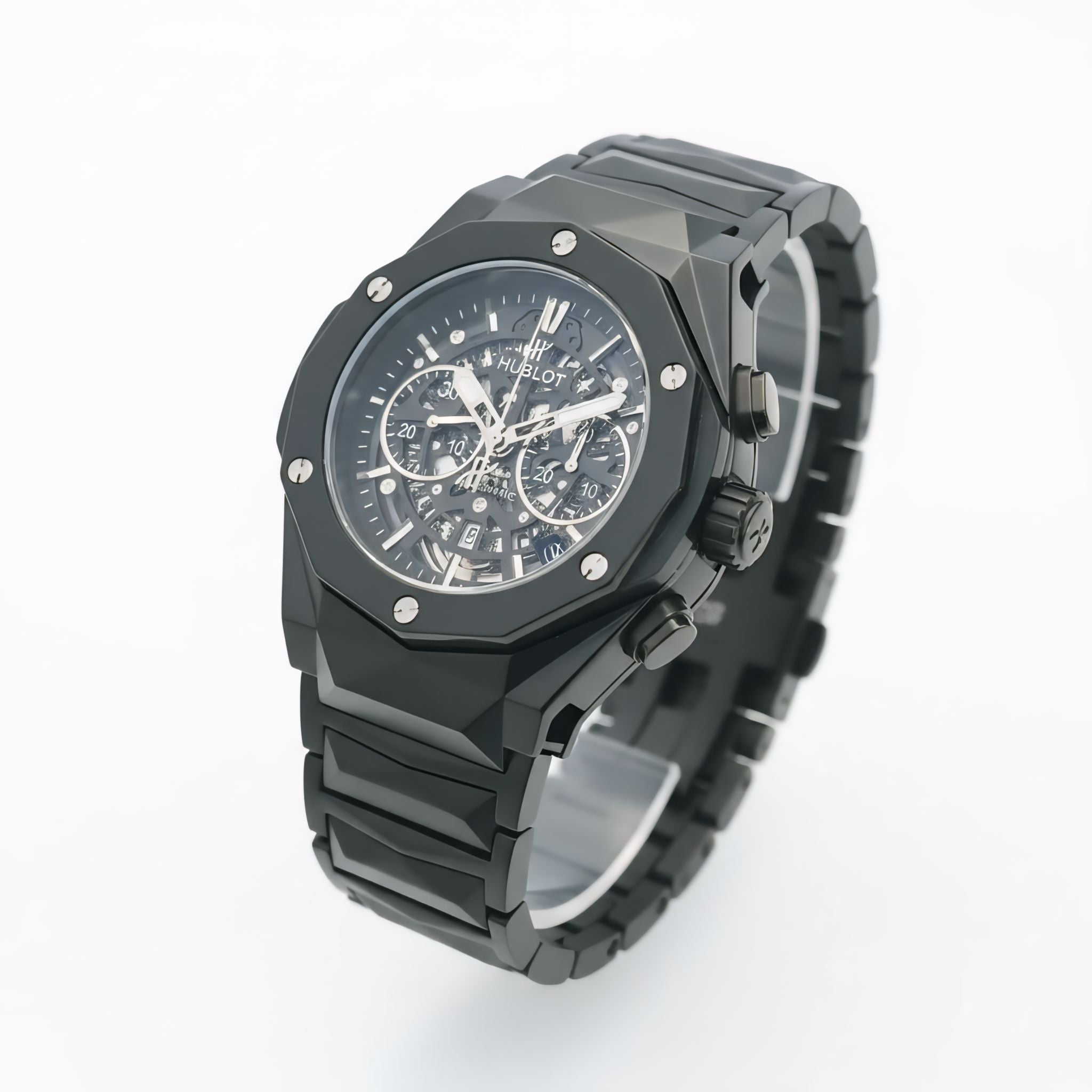 Hublot Black Skeleton Automatic Watch