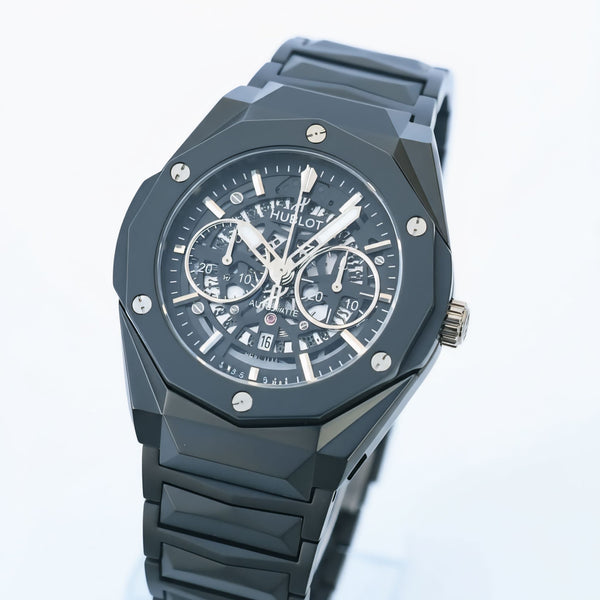 Hublot Black Skeleton Automatic Watch