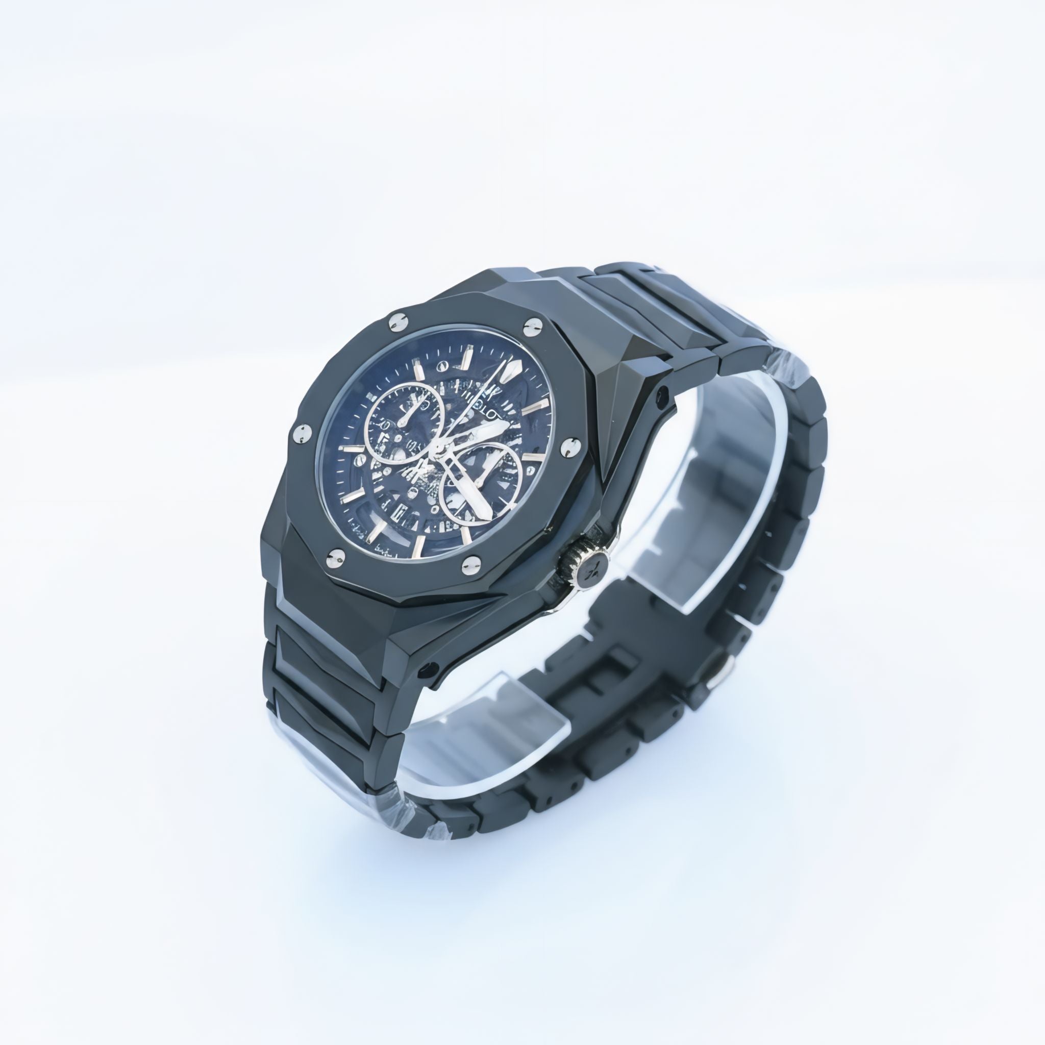 Hublot Black Skeleton Automatic Watch