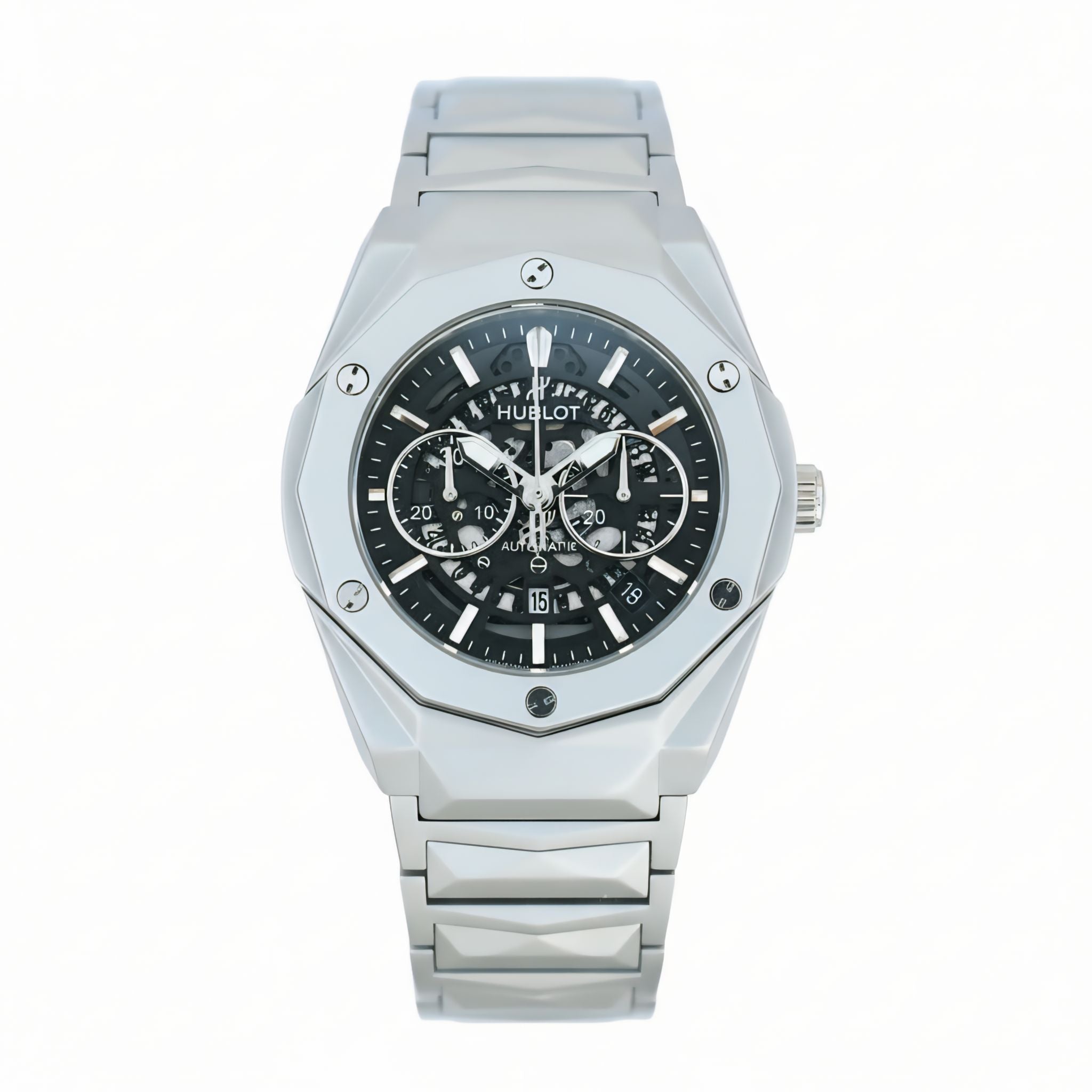 Hublot White Skeleton Automatic Watch