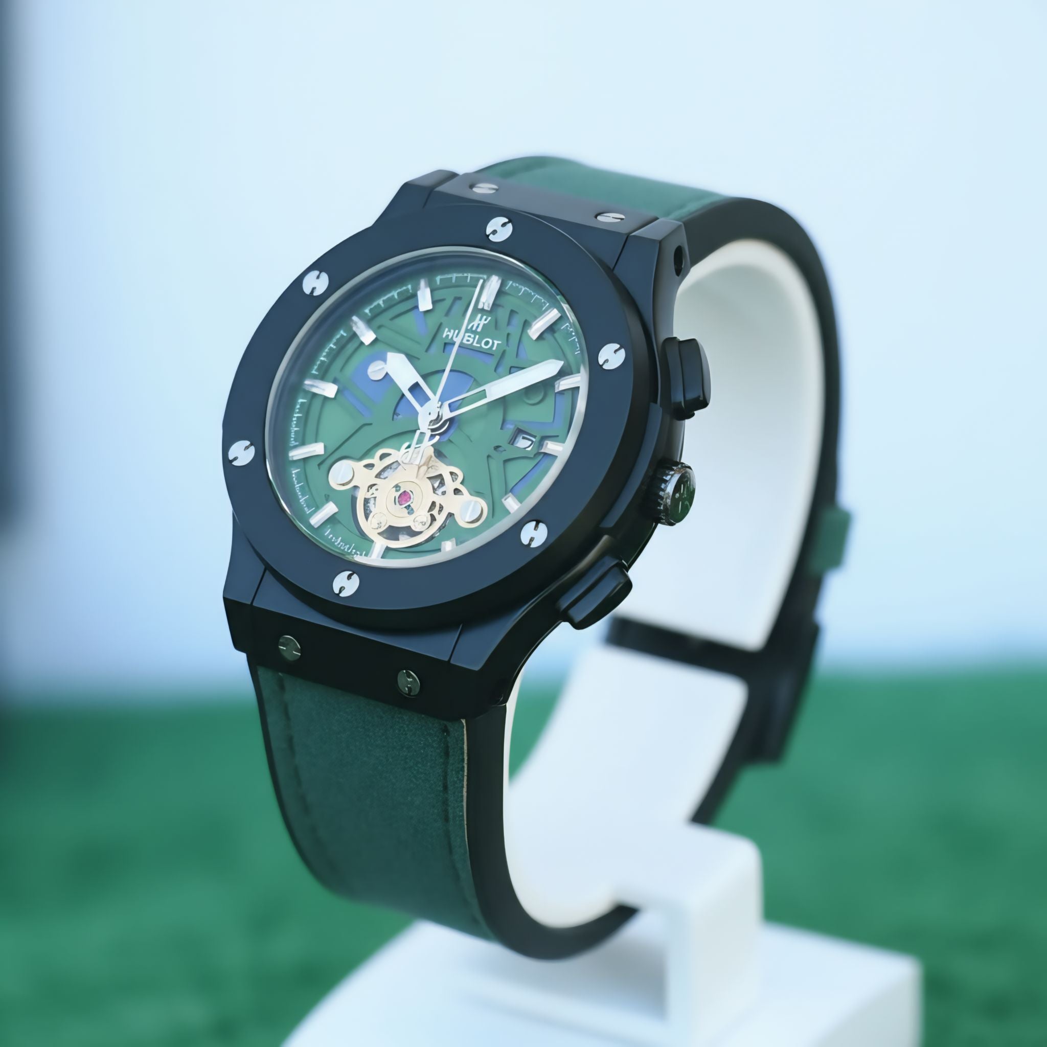 Hublot Classic Fusion Green Skeleton Automatic Watch