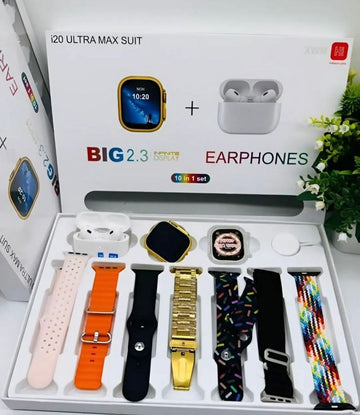 i20 Ultra Max Suit — 10-in-1 Smart Watch